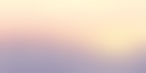 Warm colors abstract dawn sky illustration. Yellow lilac gradient. Blur background.
