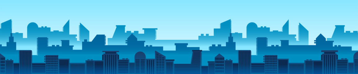 Fototapeta premium Modern cityscape horizontal background