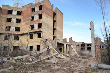 Abandoned construction site of hospital. Abandoned at 1991,during Ukrainian undependence crisis....