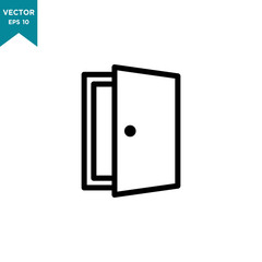door icon in trendy flat design vector logo template