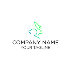 premium rabbit logos for companies and businesses, web or apps