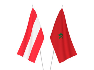 Morocco and Austria flags