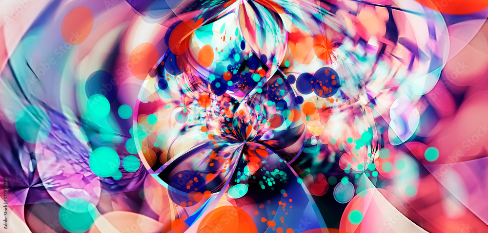 Poster abstract festive gradient multi-color background trend color 2020. the flowing lines of the waves fi