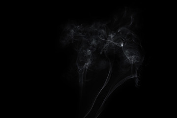 Abstract smoke image on black background