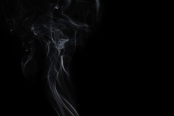 Abstract smoke image on black background