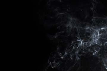 Abstract smoke image on black background