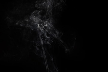 Abstract smoke image on black background