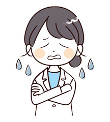 女性、医者、困惑