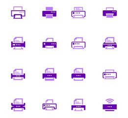 Print icons set