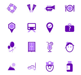 Travel icons set