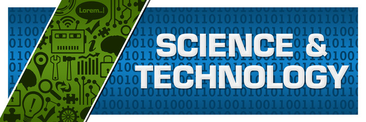Science And Technology Green Blue Artificial Intelligence Technology Left Side 