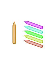 Color pencils vector
