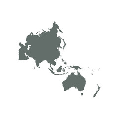 Map of Asia Pacific. - Vector illustration © meranda