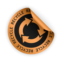 vector recycle bent sticker