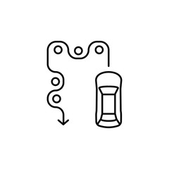 Car, driver, learning, obstacles icon. Simple line, outline vector elements of driving school icons for ui and ux, website or mobile application