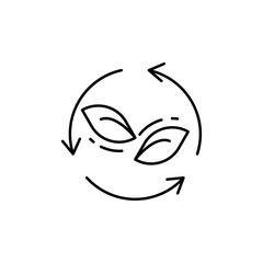 Leafs, arrows, renewable energy icon. Simple line, outline vector ecology icons for ui and ux, website or mobile application