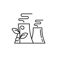 Plant, eco, factory icon. Simple line, outline vector ecology icons for ui and ux, website or mobile application