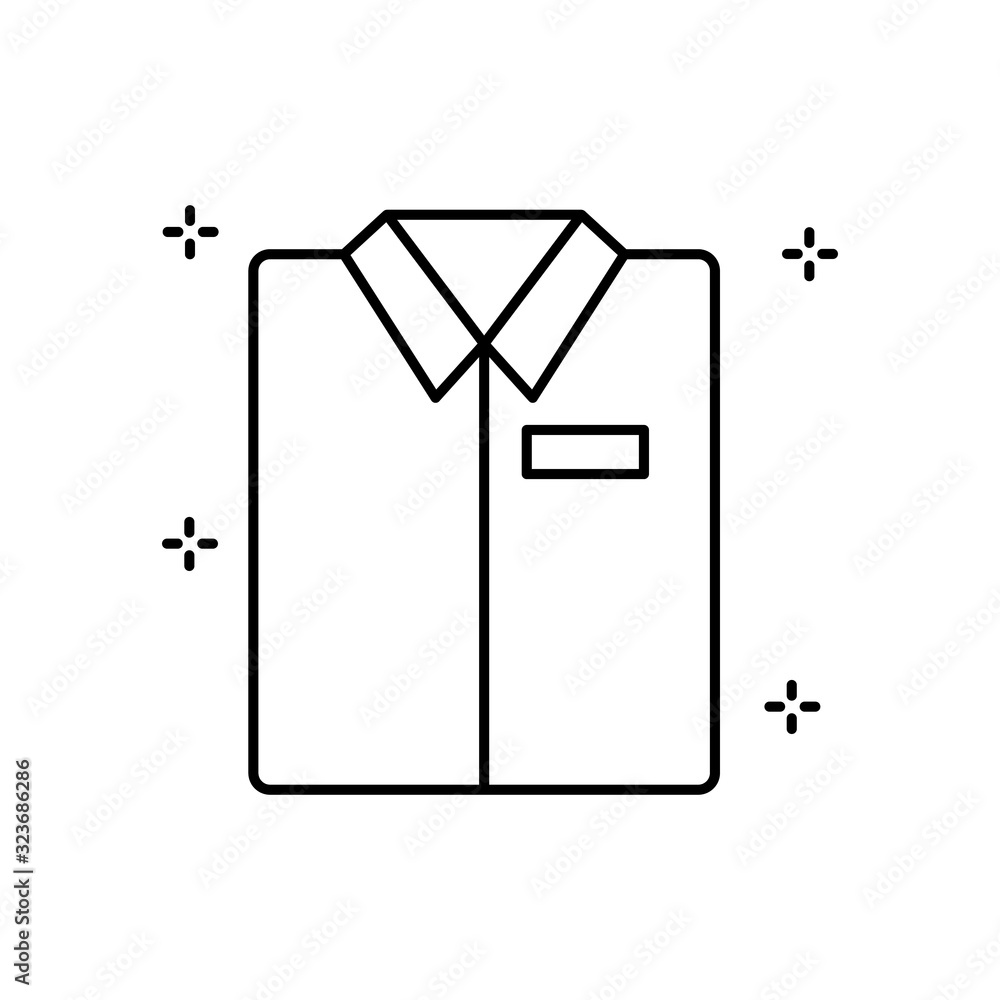Poster shit, clothes icon. simple line, outline vector elements of hygiene icons for ui and ux, website or 