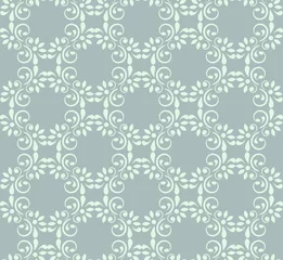 Foto op Canvas Seamless floral  pattern. fabric texture, background floral wallpaper  vector © veronchick84