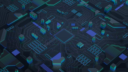 CPU Chip on Motherboard