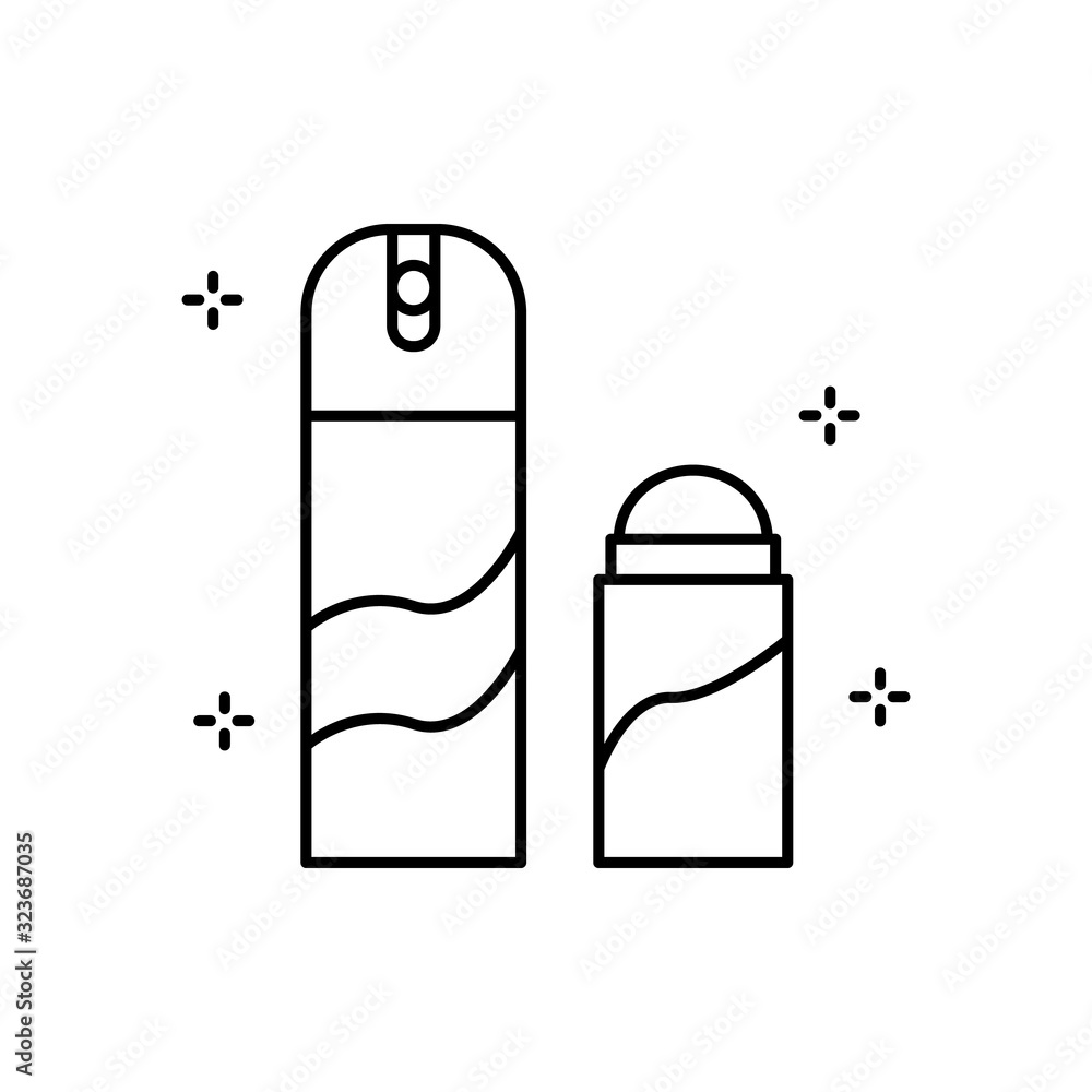 Poster deodorant, hygiene icon. simple line, outline vector elements of hygiene icons for ui and ux, websit