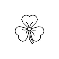 Fototapeta na wymiar Clover, plant icon. Simple line, outline vector elements of Patrick's day icons for ui and ux, website or mobile application