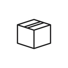 Packaging cardboard box icon template black color editable. Packaging cardboard box icon symbol Flat vector illustration for graphic and web design.