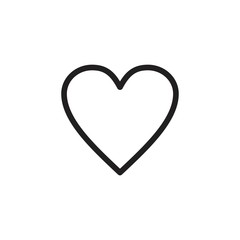 Heart icon template black color editable. Heart icon symbol Flat vector illustration for graphic and web design.