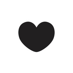 Heart icon template black color editable. Heart icon symbol Flat vector illustration for graphic and web design.