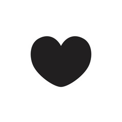 Heart icon template black color editable. Heart icon symbol Flat vector illustration for graphic and web design.
