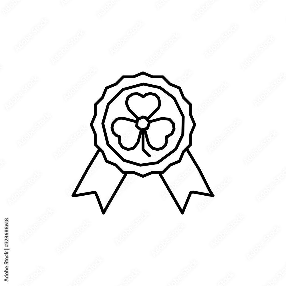Aufkleber clover icon. simple line, outline vector elements of patrick's day icons for ui and ux, website or m
