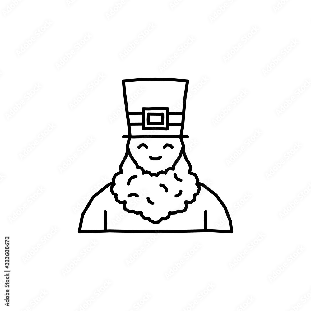 Aufkleber man icon. simple line, outline vector elements of patrick's day icons for ui and ux, website or mobi