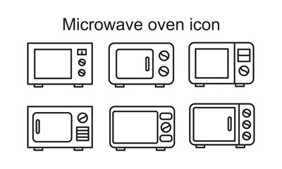 Microwave oven icon template black color editable. Microwave oven icon symbol Flat vector illustration for graphic and web design.
