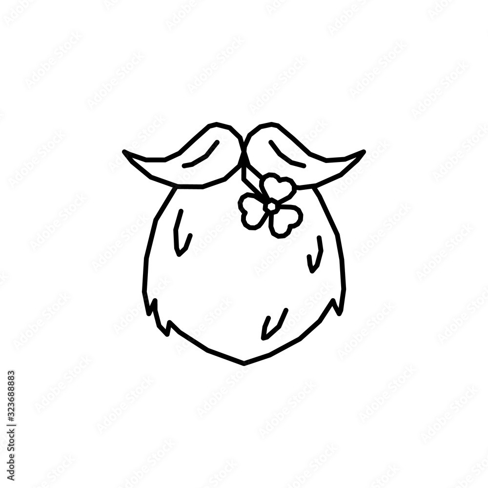 Poster clover, mustache, beard icon. simple line, outline vector elements of patrick's day icons for ui and