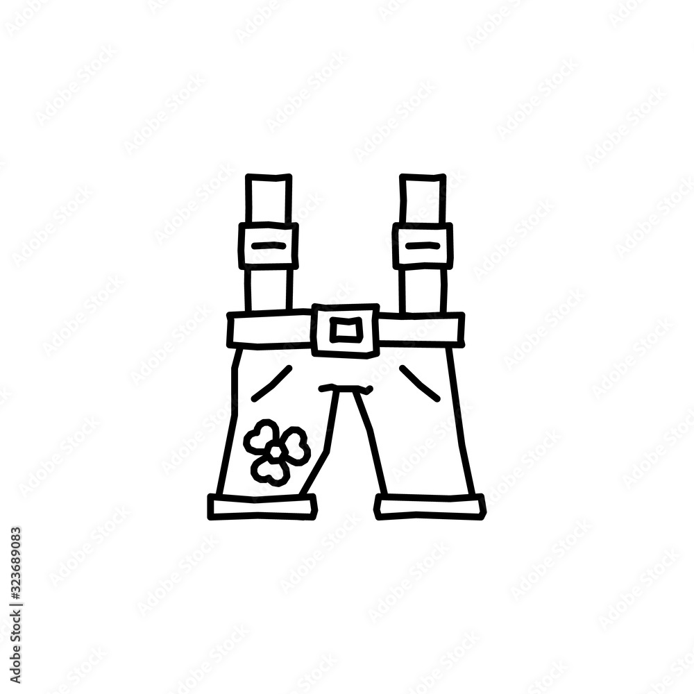 Poster trousers icon. simple line, outline vector elements of patrick's day icons for ui and ux, website or