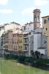 Fototapeta na wymiar Beautiful old bridge in Florence Tuscany Italy Europe