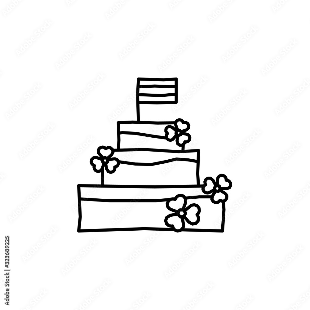 Poster clover, cake icon. simple line, outline vector elements of patrick's day icons for ui and ux, websit