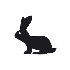 Bunny icon template black color editable. Bunny icon symbol Flat vector illustration for graphic and web design.