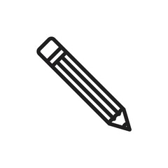 Pencil and ruler icon template black color editable. Pencil and ruler icon symbol Flat vector illustration for graphic and web design.