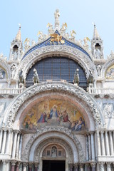 Fototapeta na wymiar Beautiful view Saint Mark church cathedral Venice Italy Europe 