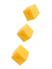 cheese on white background