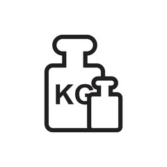 Fototapeta premium Weight icon template black color editable. Weight icon symbol Flat vector illustration for graphic and web design.