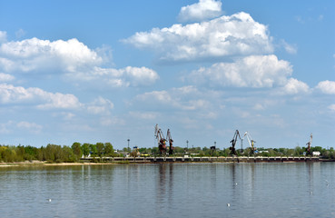 Fototapeta premium ships on the Volga river