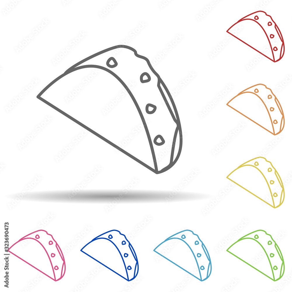 Poster fachitos in multi color style icon. simple thin line, outline vector of fast food icons for ui and u