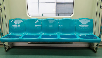 Passenger seats for subway metro train wagon