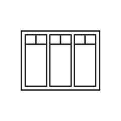 Window icon template black color editable. Window icon symbol Flat vector illustration for graphic and web design.