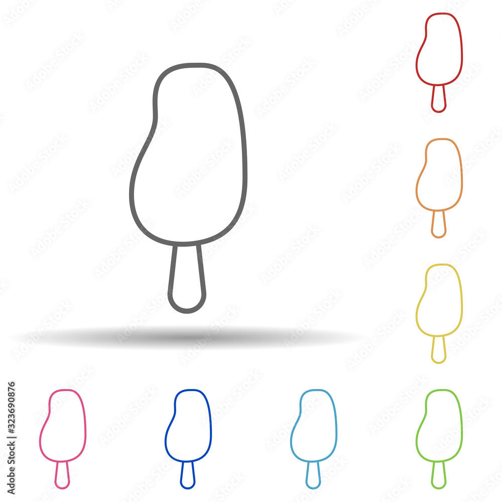 Poster ice cream in multi color style icon. simple thin line, outline vector of fast food icons for ui and 