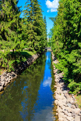 Fish channel in the Catherine Park in Tsarskoye Selo, Pushkin, Russia