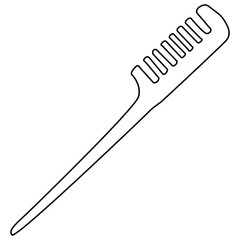 doodle hairbrush on white background, vector. For thematic design