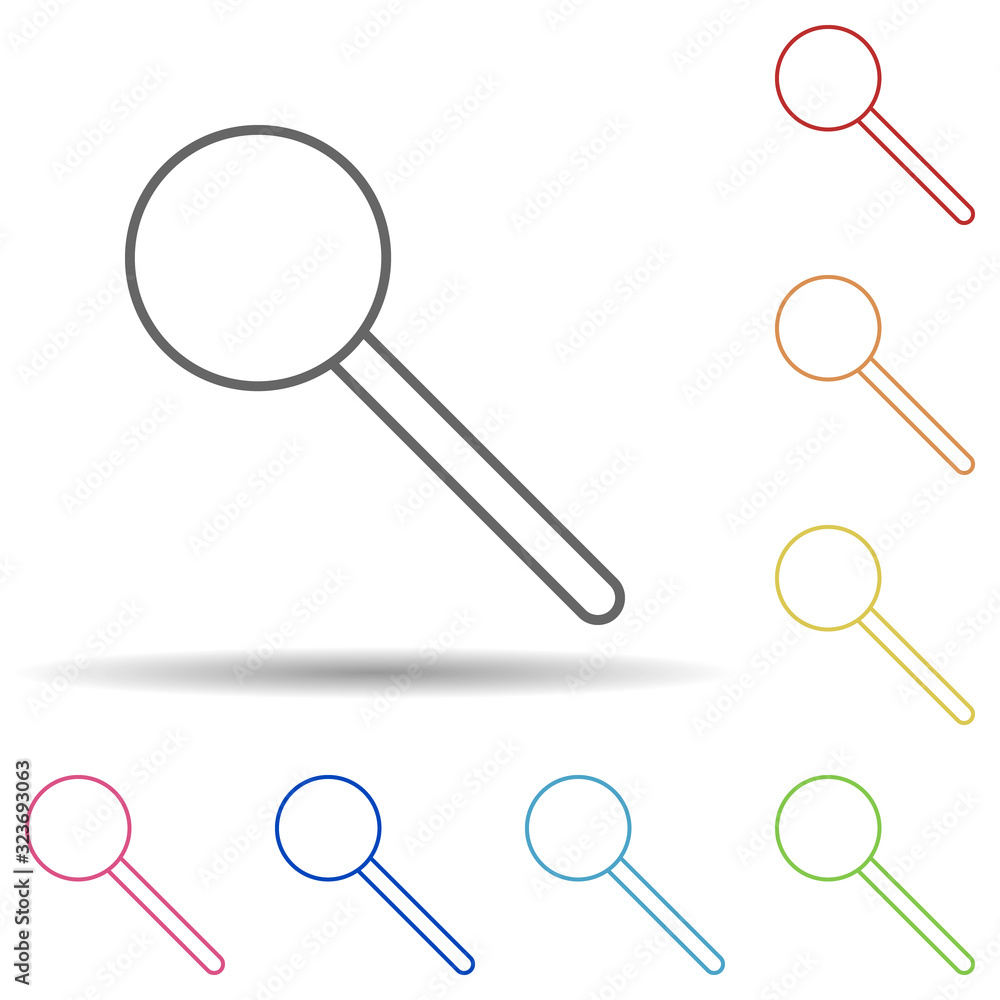 Aufkleber icicle in multi color style icon. simple thin line, outline vector of fast food icons for ui and ux,